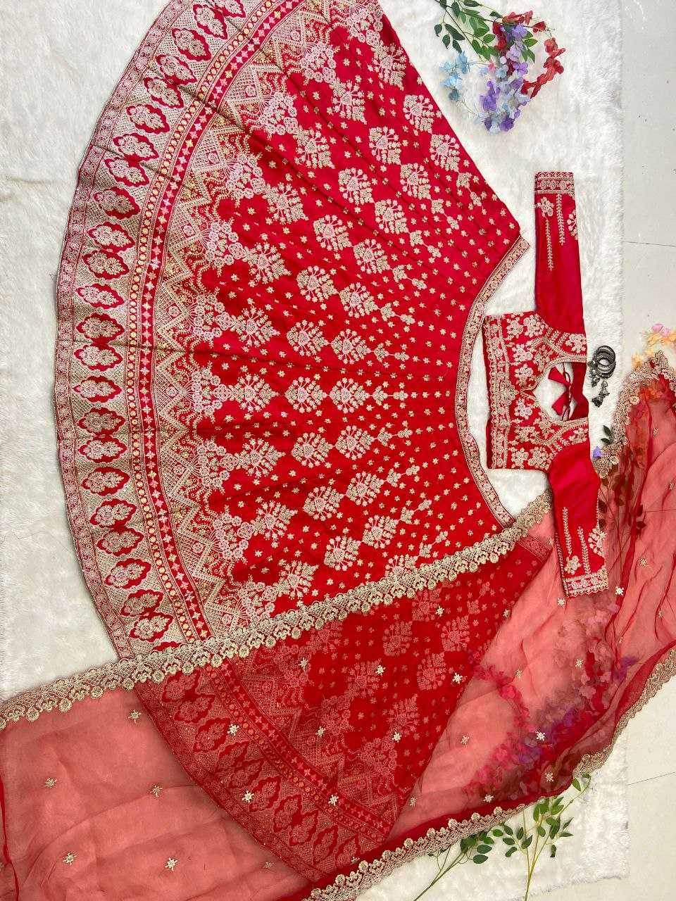 Malai Silk Sequins Lehenga With Cancan - MYLUXURY LANE ENTERPRISE